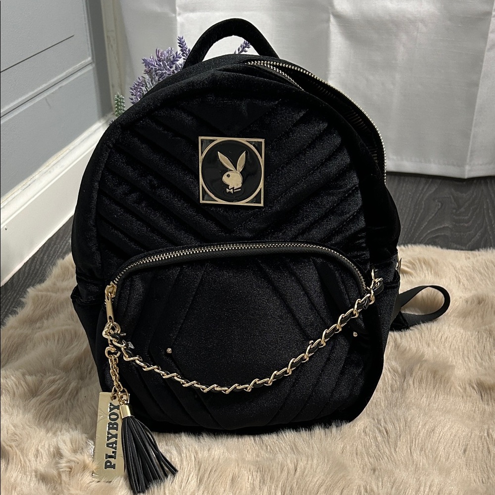 PB Backpack with Gold Chain Accent